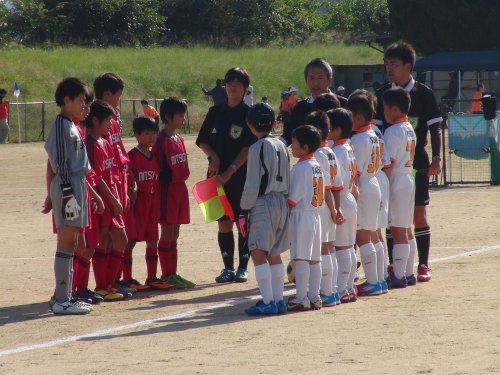 さあ、試合開始のあいさつです!(府中ライオンズ杯)